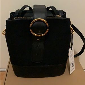 Parisa Wang addicted canvas backpack in black gold